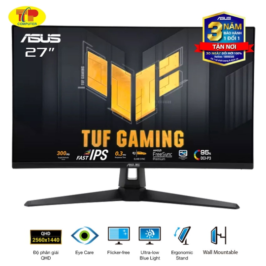 Màn hình Asus TUF VG27AQM5A (27 inch/QHD/Fast IPS/300Hz/1ms/loa)