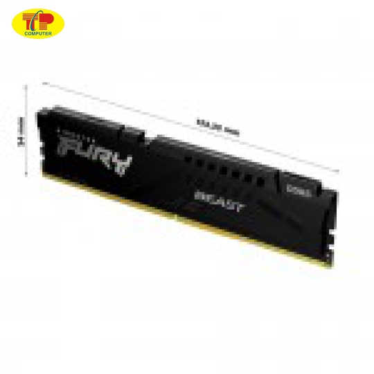 RAM Desktop KINGSTON Fury Beast (KF552C40BB-8) 8GB (1x8GB) DDR5 5200MHz