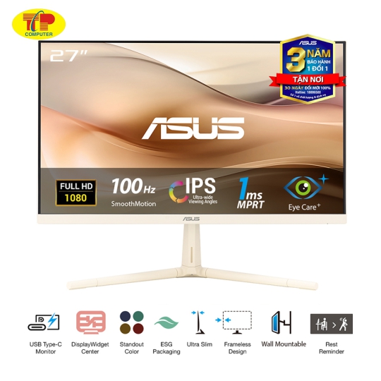 Màn hình ASUS VU279CFE-M (27 inch/FHD/IPS/100Hz/1ms/USB-C)