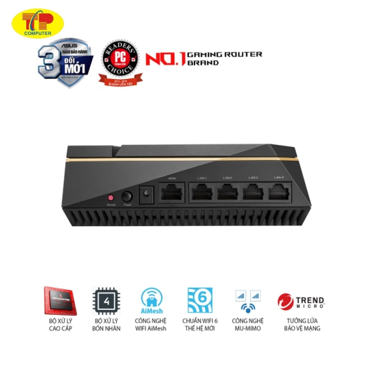 Bộ phát Wifi ASUS RT-AX92U (Wifi 6/Mesh/AX6100) 