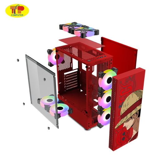 Thùng máy MIK DT03 RED LUFFY (No Fan)