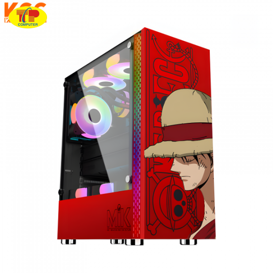 Thùng máy MIK DT03 RED LUFFY (No Fan)