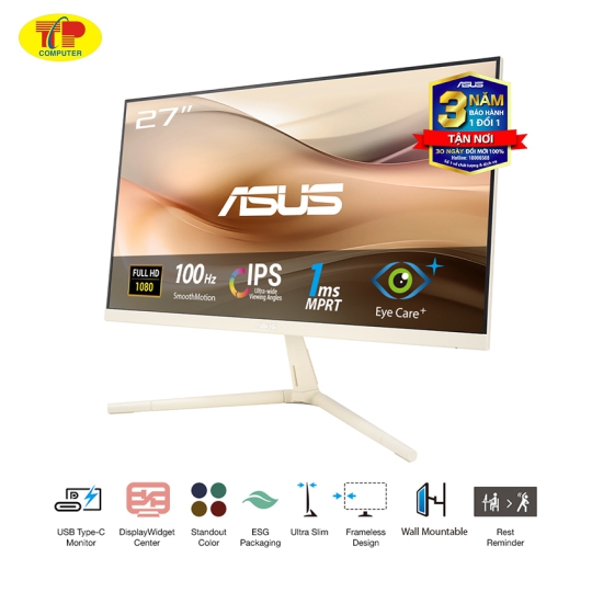 Màn hình ASUS VU279CFE-M (27 inch/FHD/IPS/100Hz/1ms/USB-C)