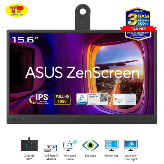  Màn hình di động ASUS ZenScreen MB169CK (15.6 inch/FHD/IPS/60Hz/5ms)