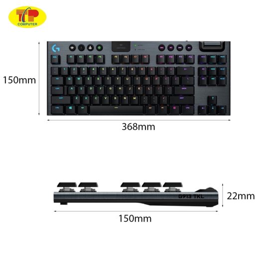 Bàn phím Logitech G913 TKL Lightspeed Wireless RGB Red Linear switch