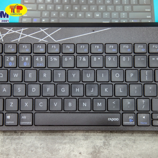 Bộ Bàn phím + Chuột không dây Rapoo 8000M màu Đen (USB/Bluetooth)