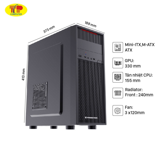 Vỏ Case Xigmatek XA-22 (MidTower/Màu Đen)