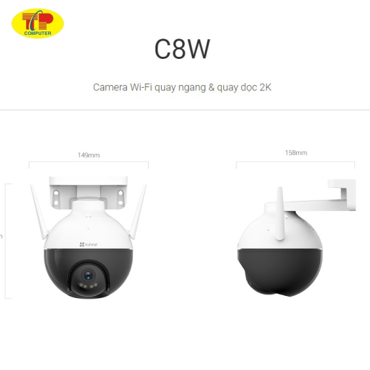 Camera EZVIZ C8W 4MP/ XOAY THÔNG MINH/KẾT NỐI WIFI/ĐỘ NÉT CAO