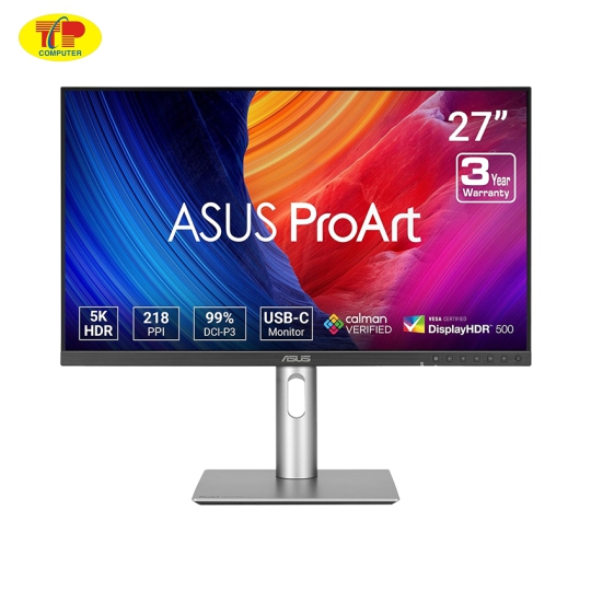  Màn hình ASUS Pro Art PA27JCV (27 inch/5K/IPS/60Hz/5ms/USB-C 96W/loa)
