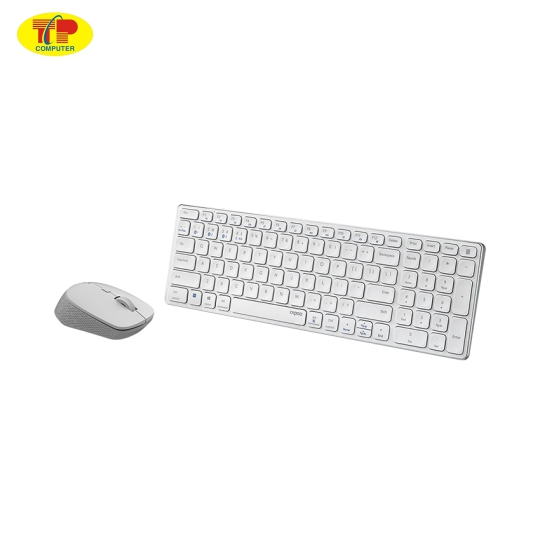 Bộ bàn phím chuột không dây Rapoo 9350M Multi-mode White