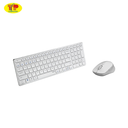 Bộ bàn phím chuột không dây Rapoo 9350M Multi-mode White