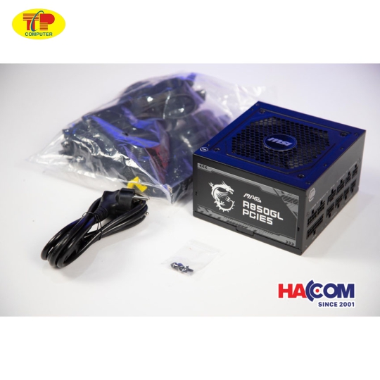 Nguồn máy tính MSI MAG A850GL PCIE 5.0 (850W, 80 Plus Gold, ATX 3.0)