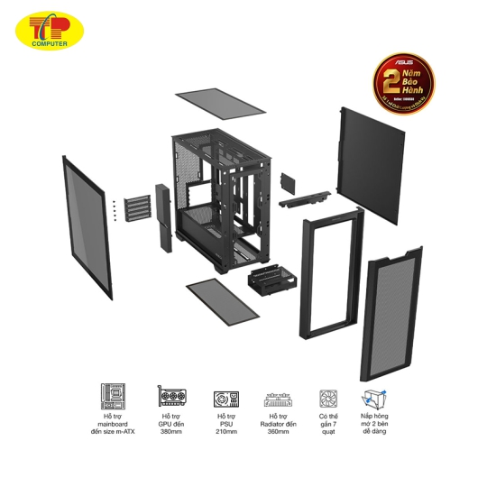  Vỏ Case ASUS A21 BLK (Mid Tower / Màu Đen )