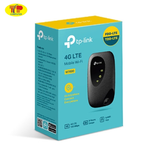 Bộ phát Wifi di động 4G TP-Link M7000 (4G LTE/ Ăng-ten ngầm/ Khe Sim 4G/ 10 User)