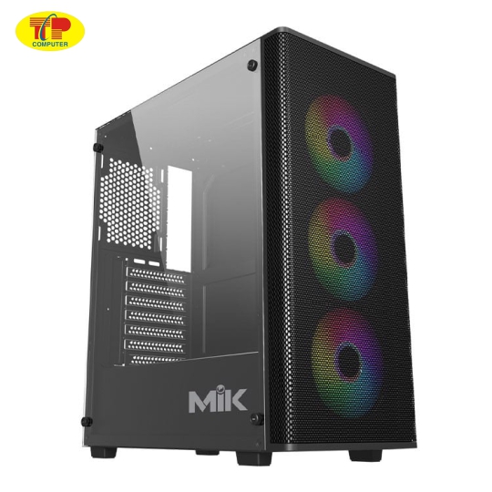Vỏ Case MIK AION BLACK 3FA (ATX/Mid Tower/Màu Đen/3Fan ARGB)