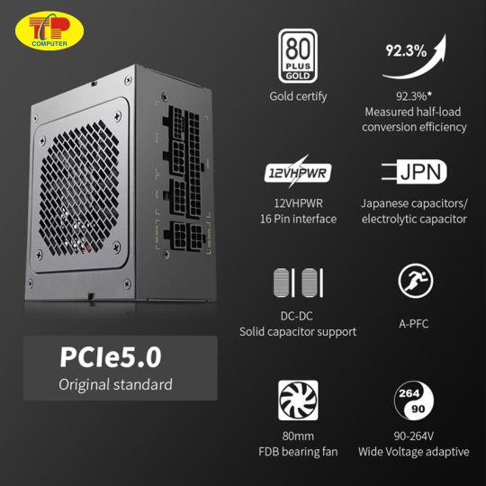 Nguồn SEGOTEP KL-M750G SFX - 750W - 80 Plus Gold - ATX3.0+PCIE 5.0