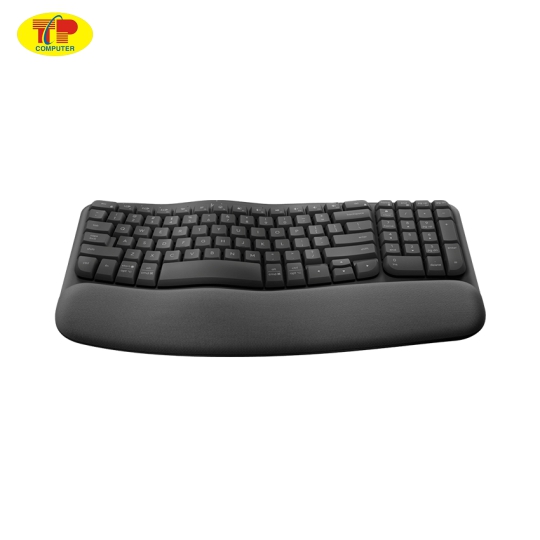 Bàn phím không dây Logitech Wave Keys Ergonomic Graphite (USB 2.4GHz Logi Bolt , Bluetooth) _ 920-012281