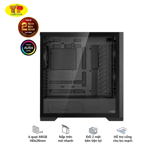 Vỏ Case Asus TUF Gaming GT302 ARGB Black (eATX/Full Tower/ Màu Đen/BTF)