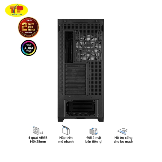 Vỏ Case Asus TUF Gaming GT302 ARGB Black (eATX/Full Tower/ Màu Đen/BTF)