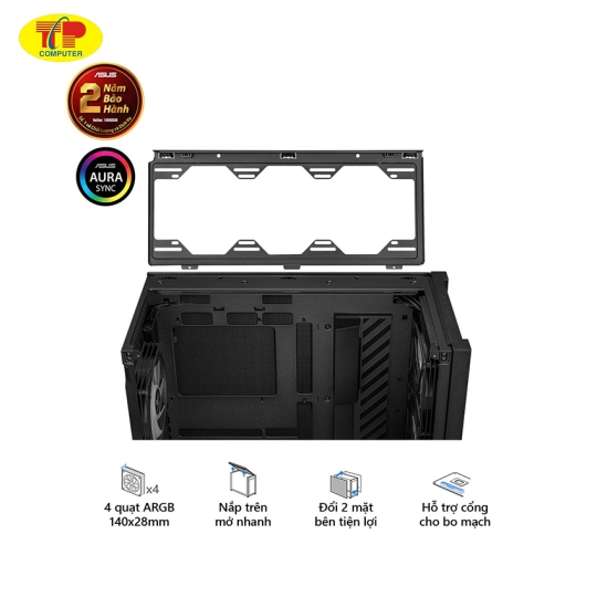 Vỏ Case Asus TUF Gaming GT302 ARGB Black (eATX/Full Tower/ Màu Đen/BTF)