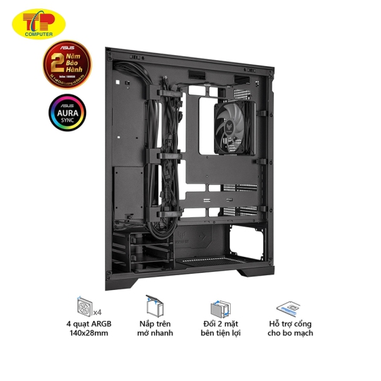 Vỏ Case Asus TUF Gaming GT302 ARGB Black (eATX/Full Tower/ Màu Đen/BTF)