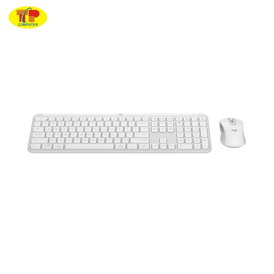 Bộ bàn phím chuột không dây Logitech Signature Slim Combo MK950 Off White (Wireless Logi Bolt/Bluetooth/Trắng)