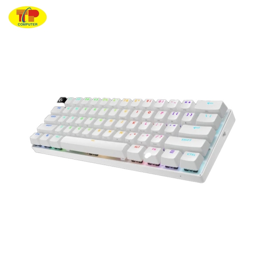 Bàn phím cơ Logitech Pro X 60 Lightspeed Wireless White (Wireless 2.4Ghz/Bluetooth/USB/GX Optical Tactile/RGB)