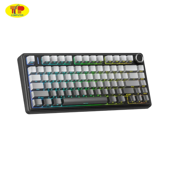 Bàn phím cơ Aula F75 Pro Black Gradient - Reaper switch (Wireless 2.4Ghz /Bluetooth/Dây USB)