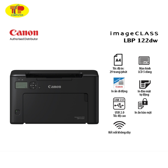 Máy In Canon LBP 122dw - Đen trắng đơn năng