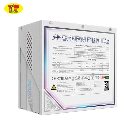 Nguồn GIGABYTE AORUS GP-AE850PM PG5 ICE 850W (80 plus Platinum/Màu Trắng)