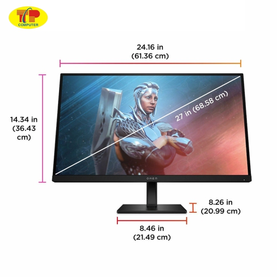 Màn hình HP OMEN 27 (27 inch/FHD/IPS/165Hz/1ms) (780G0AA)