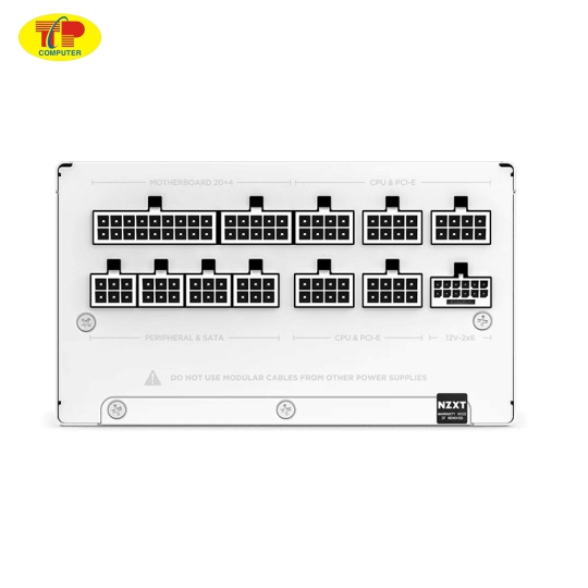 Nguồn máy tính NZXT C1000 Gold ATX 3.1 White – 1000W (80 Plus Gold/ Full Modular)