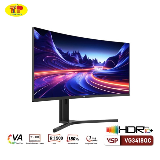 Màn hình VSP VG3418QC (34 inch/WQHD/VA/180Hz/1ms/cong) 