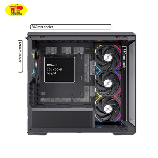 Vỏ Case EINAREX ZM800 RGB Black (ATX/4 fan RGB)