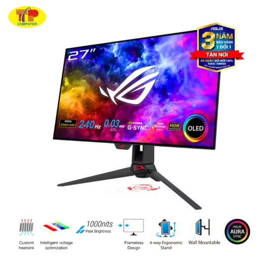 Màn hình ASUS ROG Swift OLED PG27AQDM (27 inch/QHD/OLED/240Hz/0.03ms)