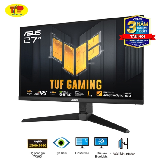 Màn hình ASUS TUF VG27AQ3A (27 inch/QHD/IPS/180Hz/1ms/loa)