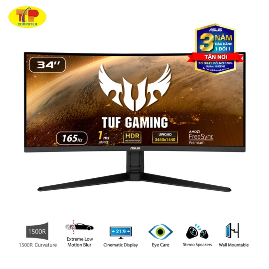 Màn hình ASUS TUF VG34VQL3A (34 inch/WQHD/VA/180Hz/1ms/loa/cong)