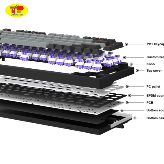 Bàn phím cơ không dây DareU EK75 Pro WBC_Dream switch