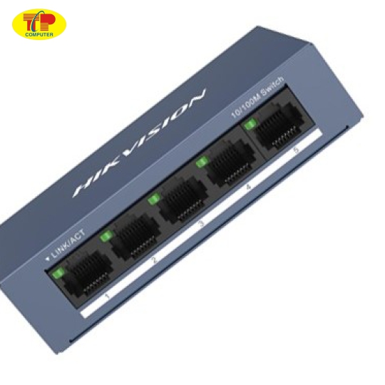 Switch 5 cổng HIKVISION DS-3E0505-E (5 ports Gigabit RJ45, vỏ kim loại)