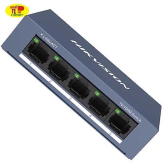 Switch 5 cổng HIKVISION DS-3E0505-E (5 ports Gigabit RJ45, vỏ kim loại)