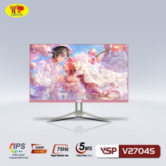 Màn hình VSP V2704S (27 inch/FHD/IPS/75Hz/5ms/Pink) 