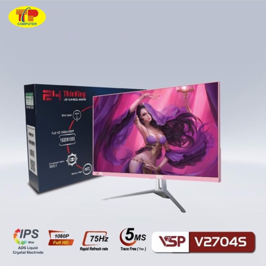 Màn hình VSP V2704S (27 inch/FHD/IPS/75Hz/5ms/Pink) 