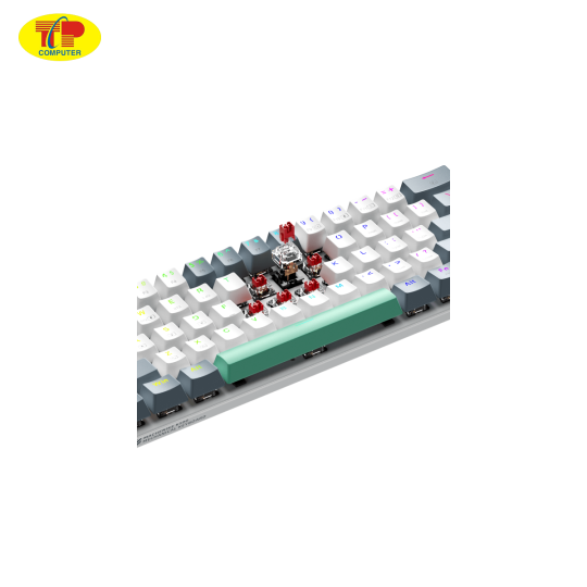 Bàn Phím Cơ Machenike K500-B61 Wireless Grey White Brown Switch Led RGB (Có dây/2.4G Wireless/Bluetooth 5.0)