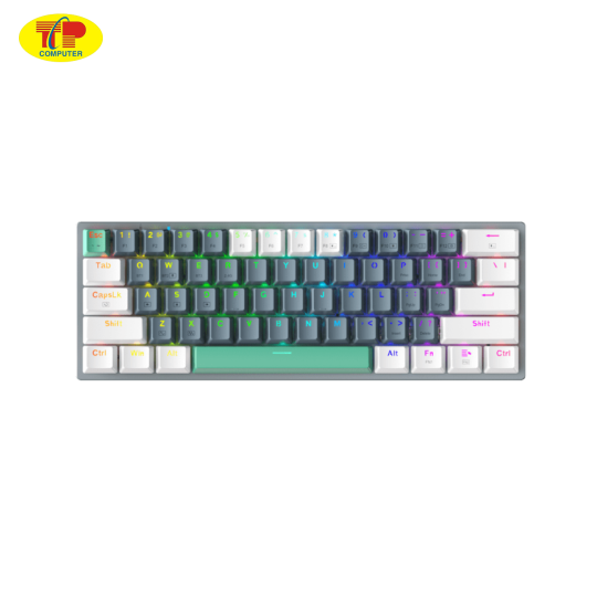 Bàn Phím Cơ Machenike K500-B61 Wireless Grey White Brown Switch Led RGB (Có dây/2.4G Wireless/Bluetooth 5.0)