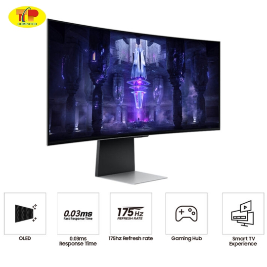 Màn hình Samsung Odyssey OLED G8 LS34BG850SEXXV (34 inch/WQHD/OLED/175Hz/0.1ms/cong)