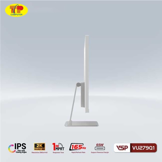 Màn hình VSP VU279Q1 (27 inch/QHD/IPS/165Hz/1ms/USB-C 65W/White) 